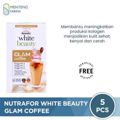Nutrafor White Beauty Glam Coffee - Minuman Serbuk Dengan Kolagen