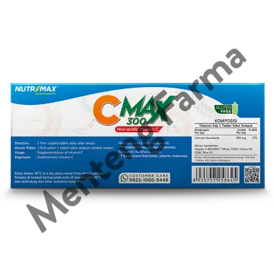 Nutrimax Cmax 300 Mg 30 Tablet - Suplemen Kesehatan Daya Tahan Tubuh