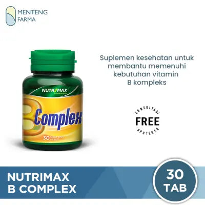 Nutrimax B Complex 30 tablet - Suplemen Kesehatan dengan Vitamin B kompleks