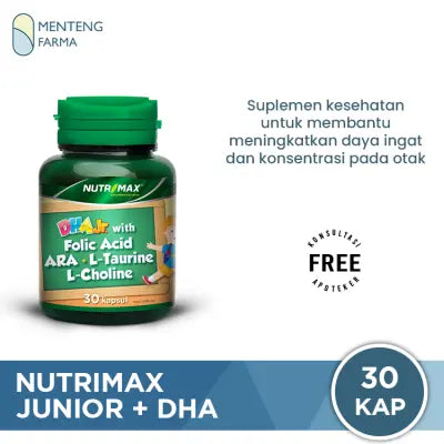 Nutrimax Junior + DHA 30 Kapsul - Membantu Meningkatkan Daya Ingat dan Konsentrasi