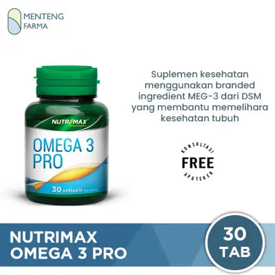 Nutrimax Omega 3 Pro 30 tablet - Suplemen Kesehatan Omega 3