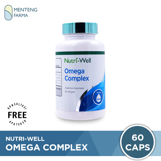 Nutriwell Omega Complex 60 Kapsul - Vitamin Omega 3, 6, dan 9 - Menteng Farma