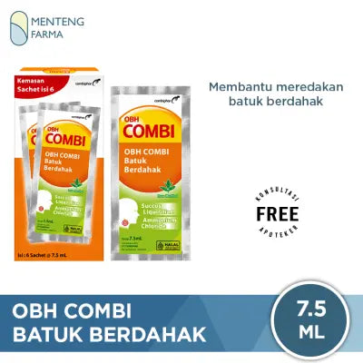 OBH Combi Batuk Berdahak Sachet 7.5 mL - Melegakan Tenggorokan