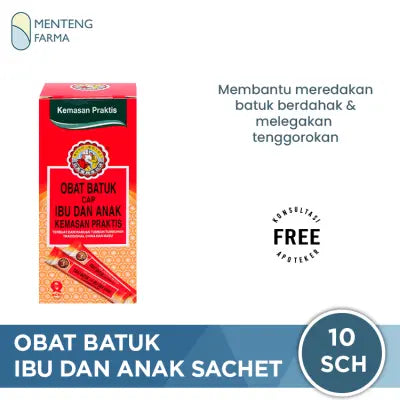 Obat Batuk Cap Ibu dan Anak 10 Sachet 1 Box - Convenient Pack
