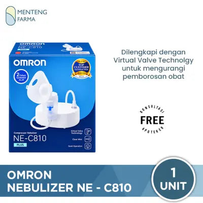 Omron Nebulizer NE-C810 -  Alat Terapi Uap Pernapasan Batuk Pilek Anak Dewasa