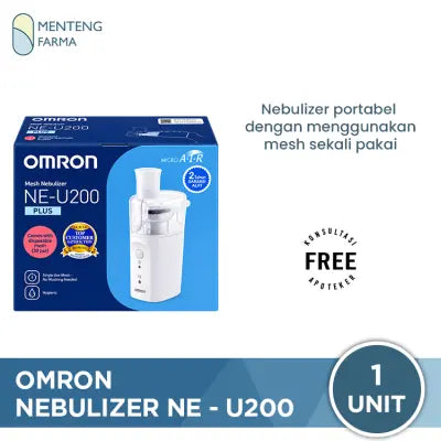 Omron Nebulizer NE-U200 -  Alat Terapi Uap Pernapasan Batuk Pilek Anak Dewasa
