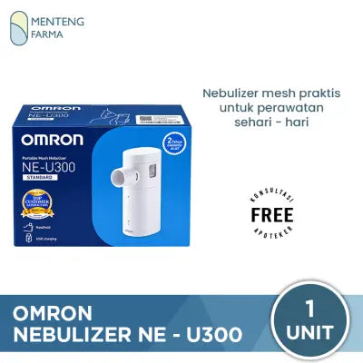 Omron Nebulizer NE-U300 -  Alat Terapi Uap Pernapasan Batuk Pilek Anak Dewasa