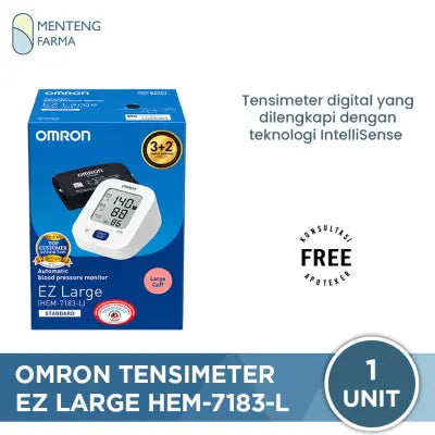 Omron Tensimeter Digital EZ Large HEM-7183-L - Alat Ukur Tekanan Darah Manset Large Cuff