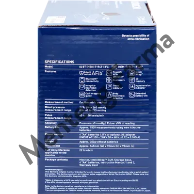Omron Tensimeter Digital IQ BT HEM-7194T1-FL - Alat Ukur Tekanan Darah Digital Dual User AFIB + Bluetooth Connect Smartphone