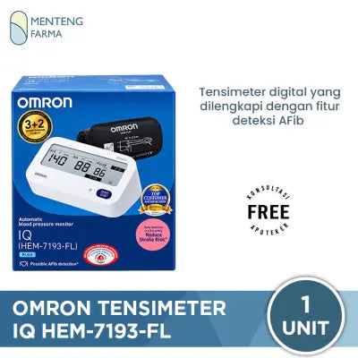 Omron Tensimeter IQ HEM-7193-FL - Alat Ukur Tekanan Darah Digital