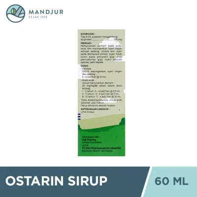 Ostarin Sirup 60 ml - Pereda Nyeri Ringan dan Sedang