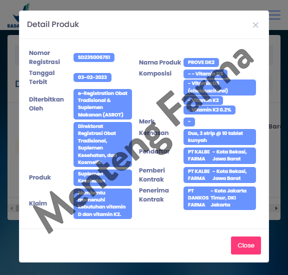 Prove DK2 10 Tablet Kunyah - Suplementasi Vitamin D dan K2