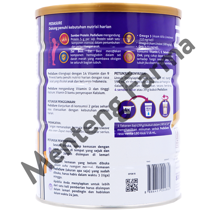 Pediasure Vanila 800 Gram - Susu Pendukung Nutrisi Pertumbuhan Anak