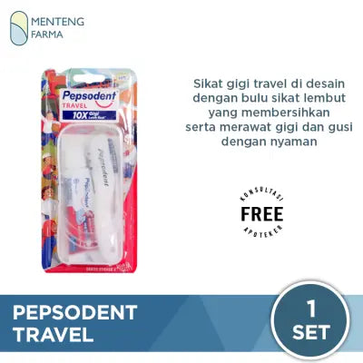 Pepsodent Travel Kit - Pasta dan Sikat Gigi Praktis