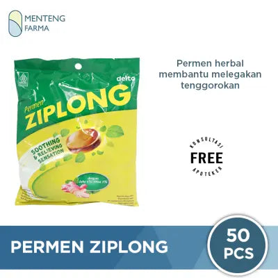 Permen Ziplong 50 Butir - Permen Pereda Tenggorokan