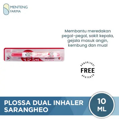 Plossa Sarangheo Dual Inhaler + Roll On - Minyak Angin Korean Cherry Stramberry Blossom