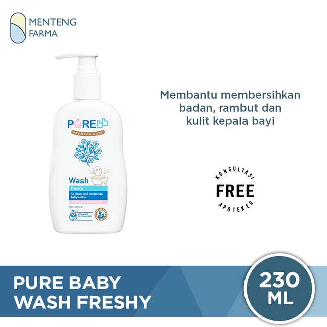 Pure Baby Wash Freshy 230 mL - Sabun Mandi Bayi Non SLS