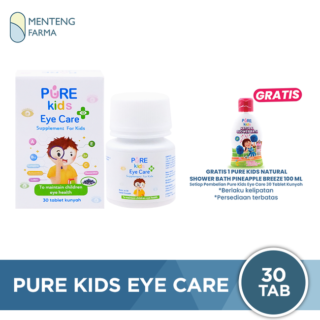 Pure Kids Eye Care 30 Tablet Kunyah - Menjaga Kesehatan Mata Anak