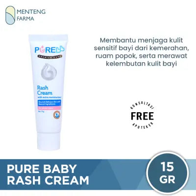 Pure Baby Rash Cream 15 Gram - Krim Pereda Gatal Ruam Popok