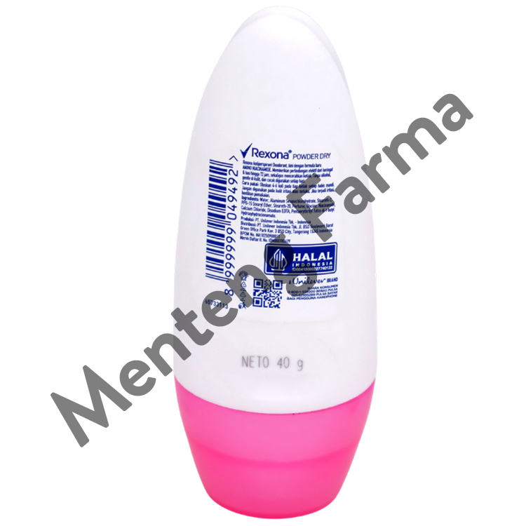 Rexona Anti-Perspirant Deodorant Roll On Powder Dry 40 Gr - Tetap Kering dan Segar 48 Jam