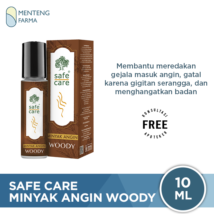 Safe Care Minyak Angin Woody 10 mL - Meredakan Gejala Masuk Angin