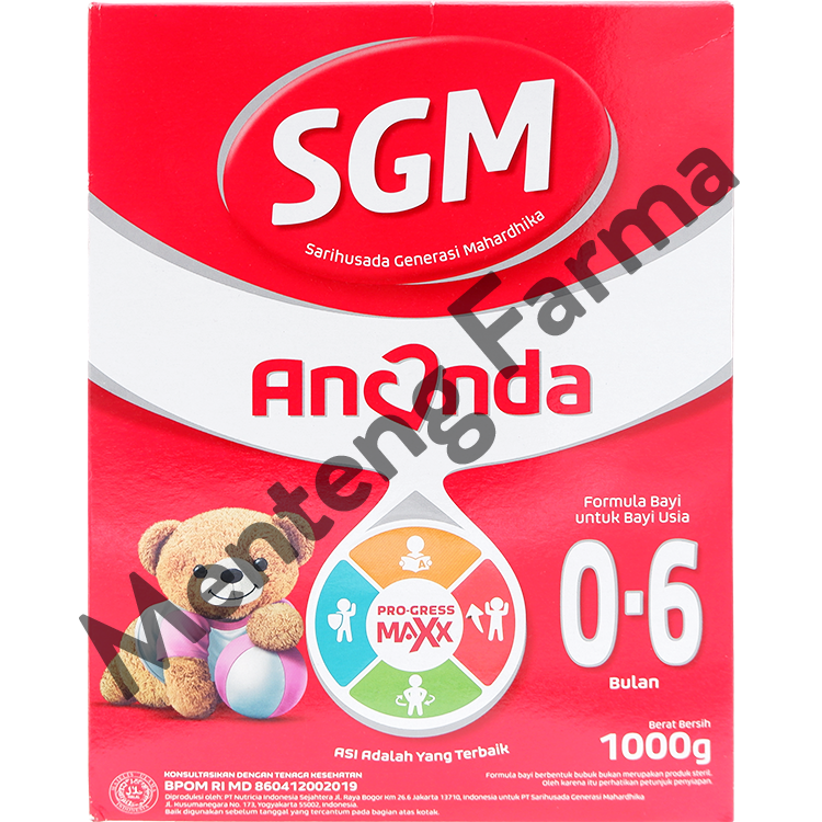 SGM Ananda 1 (0 - 6 Bulan) Formula Bayi Bubuk 1000 Gram - Menteng Farma