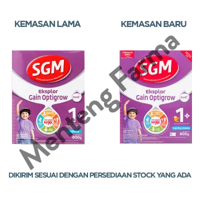 SGM Eksplor Gain Optigrow 1 Plus Vanilla Madu 800 Gram