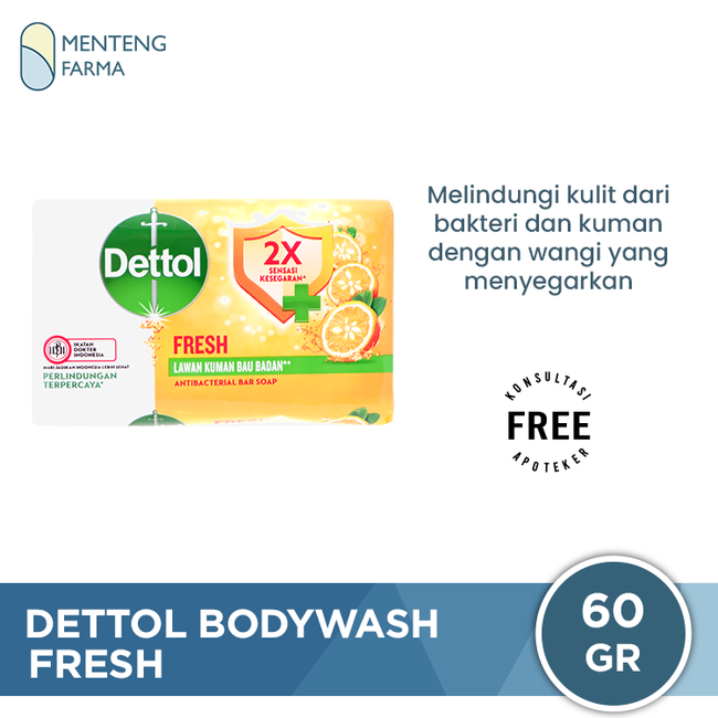Sabun Mandi Batang Dettol Profresh Fresh - 60 gram