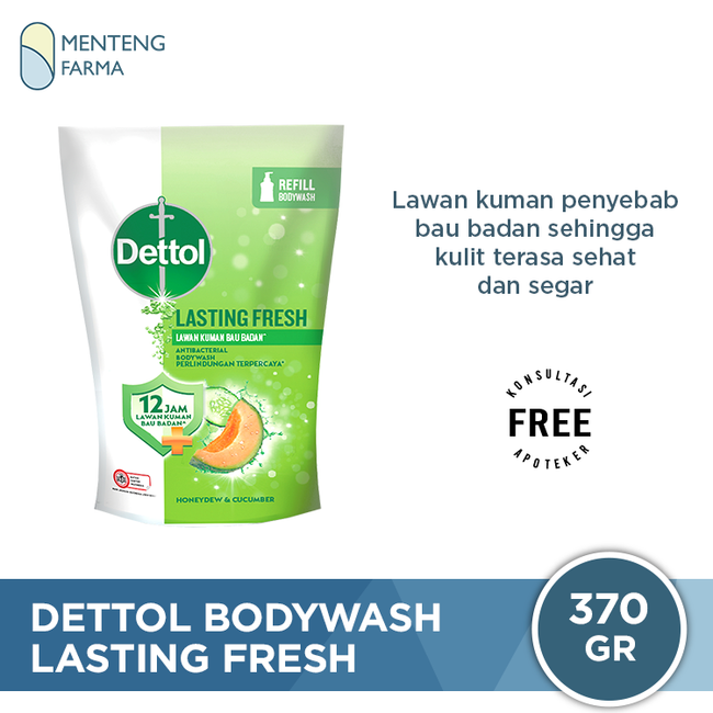 Sabun Mandi Cair Dettol Lasting Fresh 370 Gr