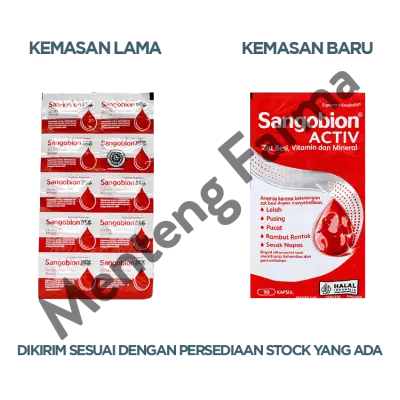 Sangobion Strip 10 Kapsul - Suplemen Penambah Darah dan Zat Besi, Meringankan Gejala Anemia