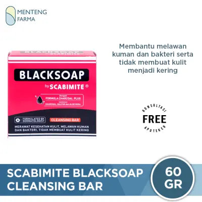 Scabimite Blacksoap 60 Gram - Sabun Perawatan Kulit Gatal