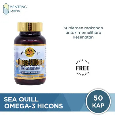 Sea Quill Omega-3 HiCons 50 Kapsul - Suplemen Kesehatan High Concentrate Formula