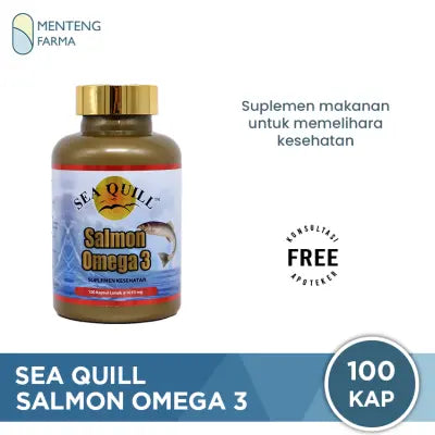 Sea Quill Salmon Omega 3 (Isi 100 Kapsul)