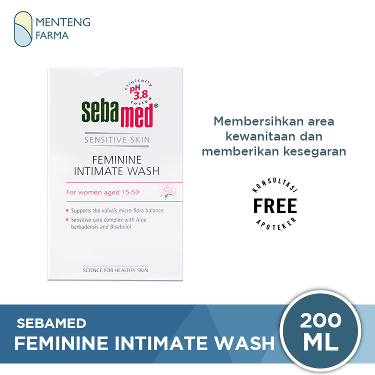 Sebamed Feminine Intimate Wash 200 ML - Sabun Kewanitaan Kulit Sensitive pH 3.8 - Menteng Farma