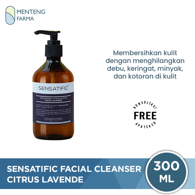 Sensatific Brightening Citrus Lavande Facial Cleanser 300 ml - Melembabkan dan Mencerahkan Wajah