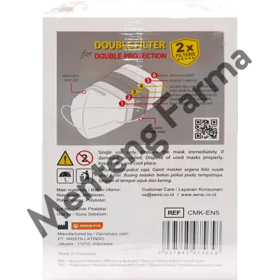 Sensi Mask KN95 Isi 20 Masker - Masker Pelindung 6 Ply Double Filter
