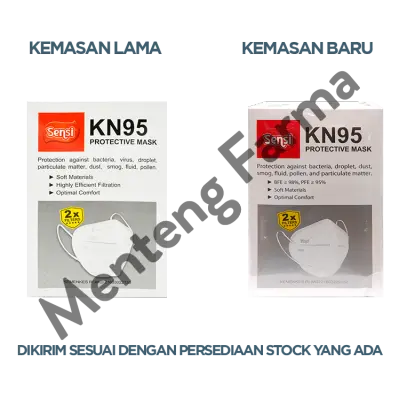 Sensi Mask KN95 Isi 20 Masker - Masker Pelindung 6 Ply Double Filter