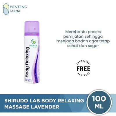 Shirudo Lab Body Relaxing Massage Spray Lavender 100 ml - Body Relaxant Relaksasi Otot