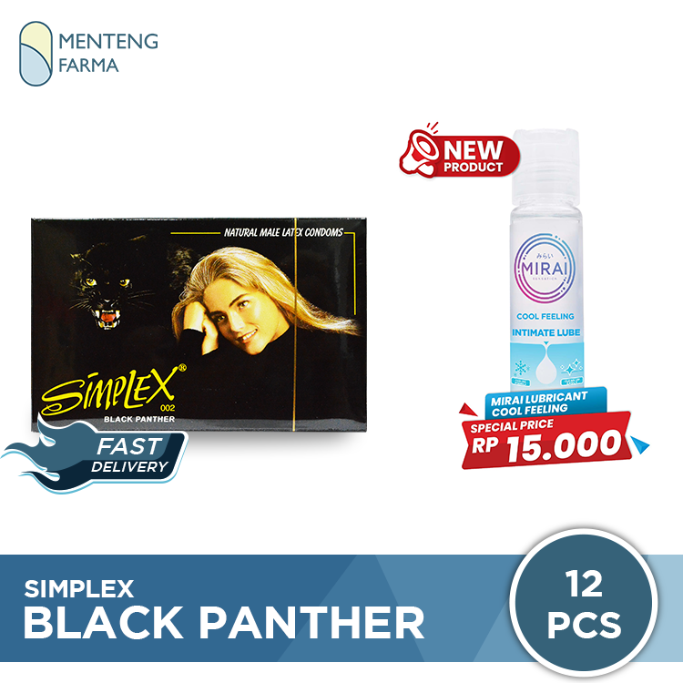 Kondom Simplex Black Panther - Isi 12