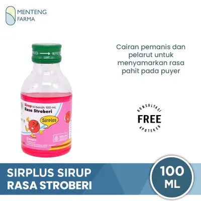 Sirplus Sirup Rasa Strawberry 100 ml - Pemanis Obat Anak