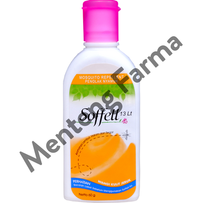 Soffell Lotion Wangi Kulit Jeruk 60 Gr - Lotion Anti Nyamuk - Menteng Farma