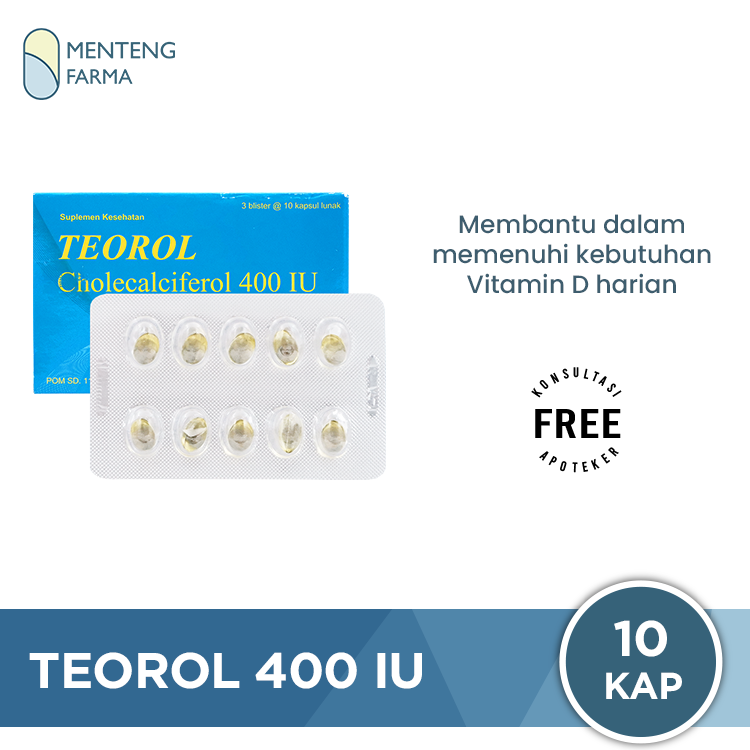Teorol 400 IU 10 Kapsul - Suplementasi Vitamin D