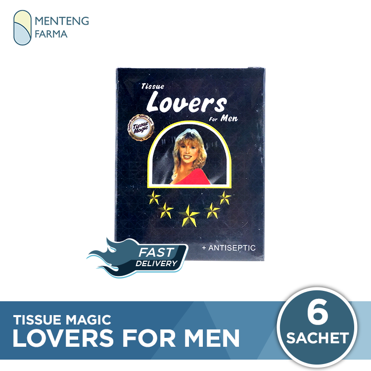 Tissue Lovers For Men Isi 6 Sachet - Tisu Basah Antiseptik Pria