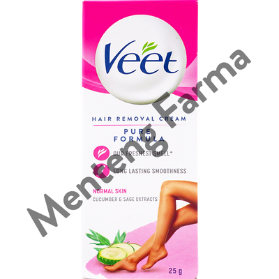 Veet Hair Removal Cream Normal Skin 25 Gr - Perontok Bulu Kulit Normal - Menteng Farma