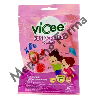 Vicee Fun Berries 1 Sachet isi 6 Gummy - Multivitamin Anak