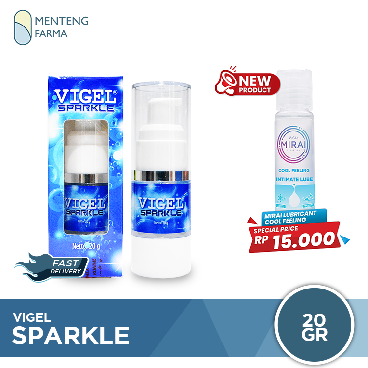 Vigel Sparkle Lubricating Gel 20 Gram - Pelumas Vigel Sparkle