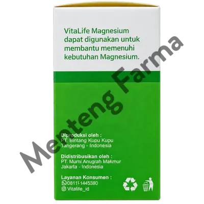 Vitalife Magnesium 500 mg isi 30 Kapsul - Suplemen Magnesium