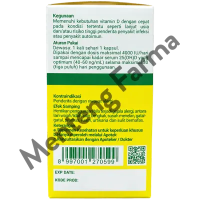 Vitalife Vitamin D3 4000 IU isi 30 Kapsul - Suplemen Harian - VIt D3