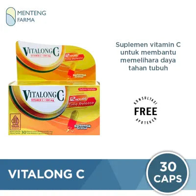 Vitalong C 30 Kapsul - Suplemen Vitamin C Daya Tahan Tubuh