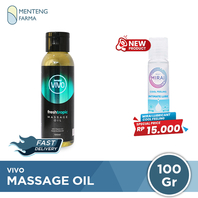 Vivo Massage Oil Fresh Tropic 100 mL - Minyak Pijat Urut Gosok